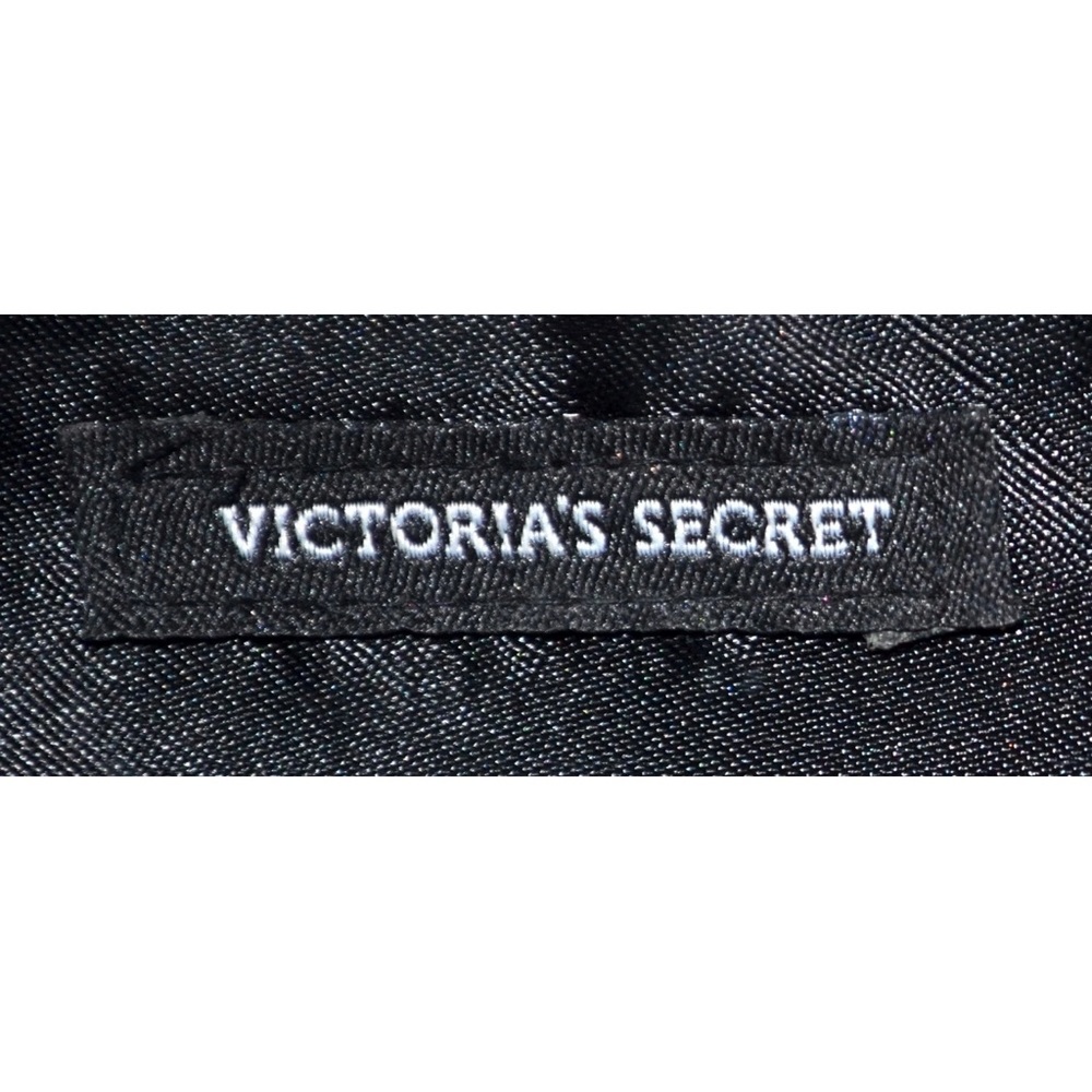 Victoria’s Secret Vintage Y2K Black Suede-Feel Flap Bag Hot Pink Zig Zag Strap - Picture 8 of 8